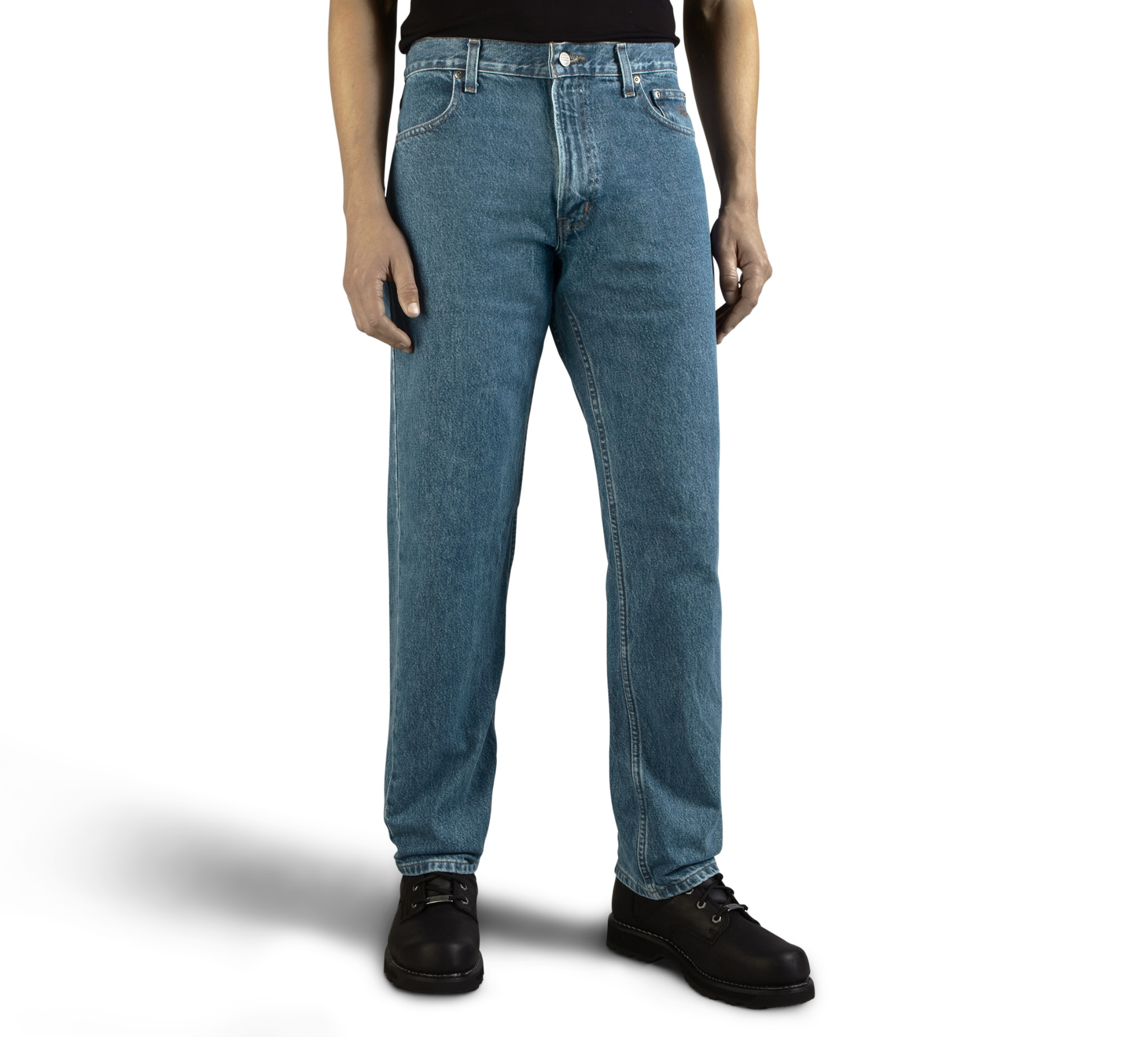 Harley Davidson Motor Clothes Blue Jeans Biker Denim Pants Mens Size 34 x 36 